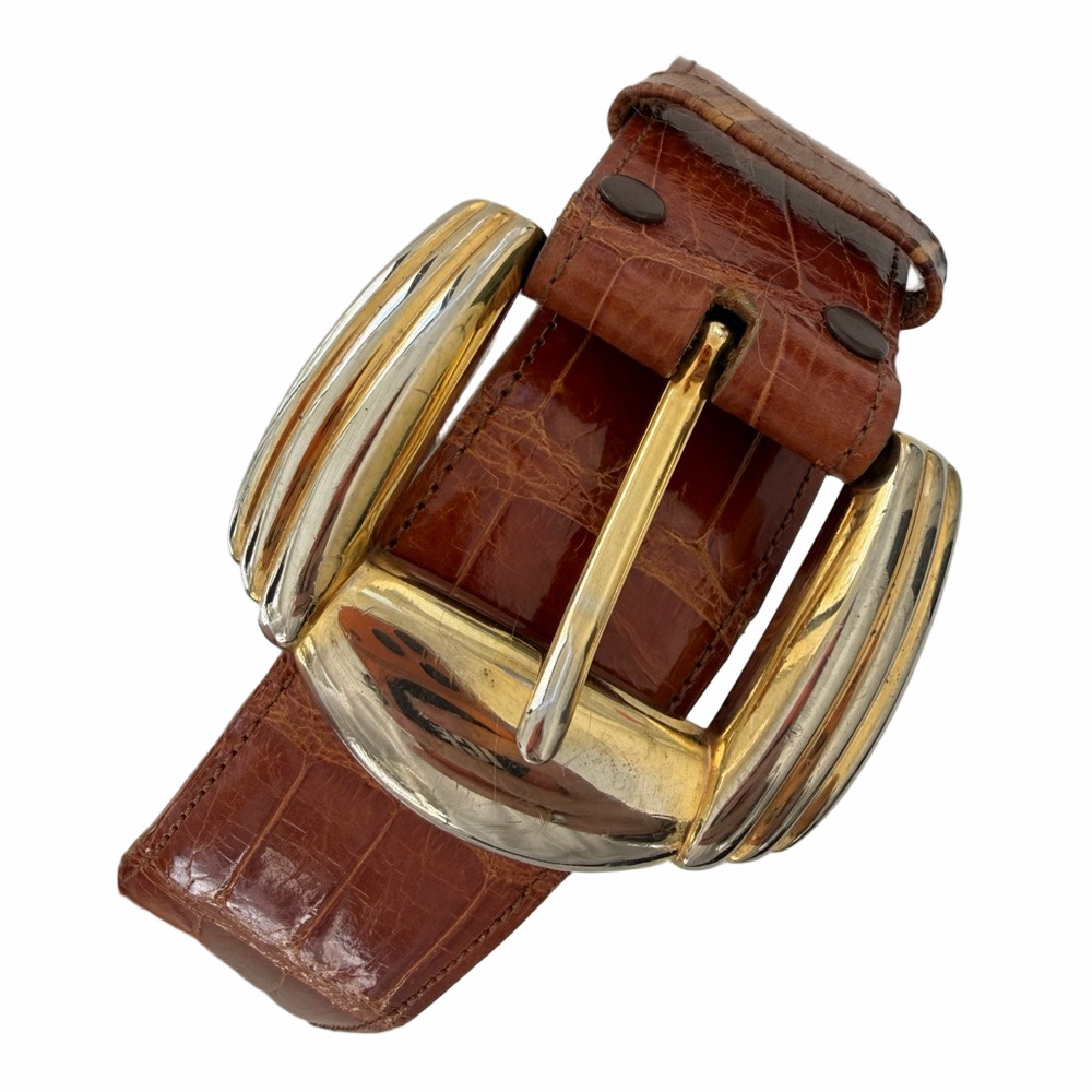 Kleinberg Sherrill Vintage American Alligator Belt Size ML